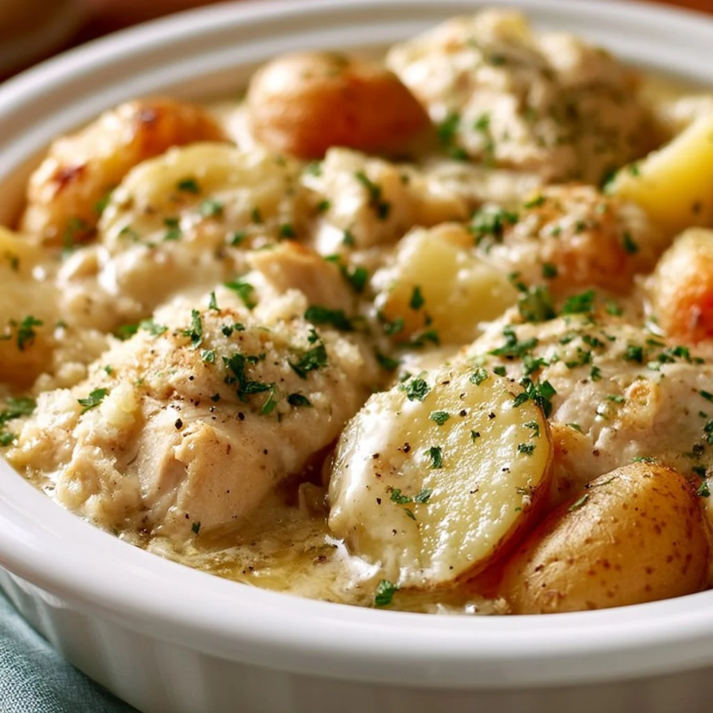 Easy Slow Cooker Chicken and Potatoes