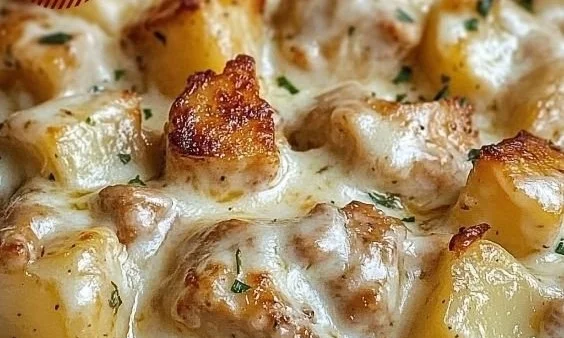 Garlic Parmesan Crockpot Chicken and Potatoes