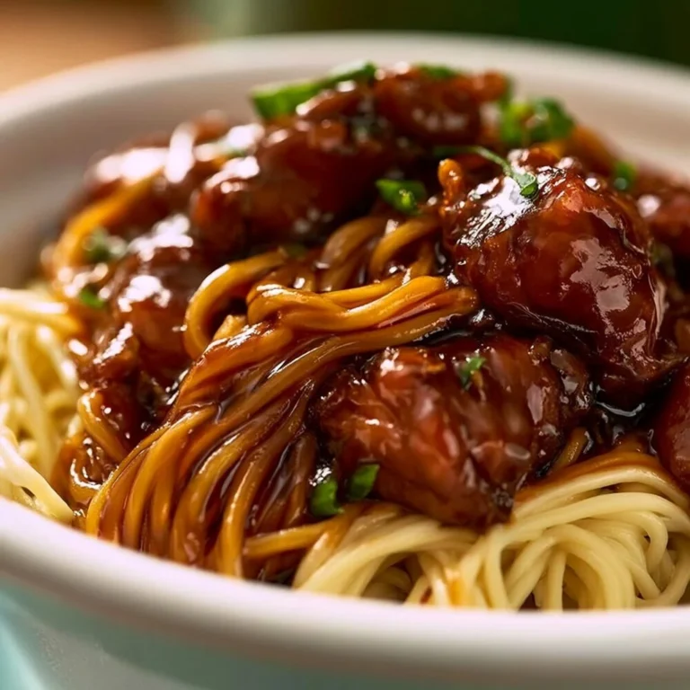 Honey Garlic Chicken with noodles, a flavorful and easy dinner recipe