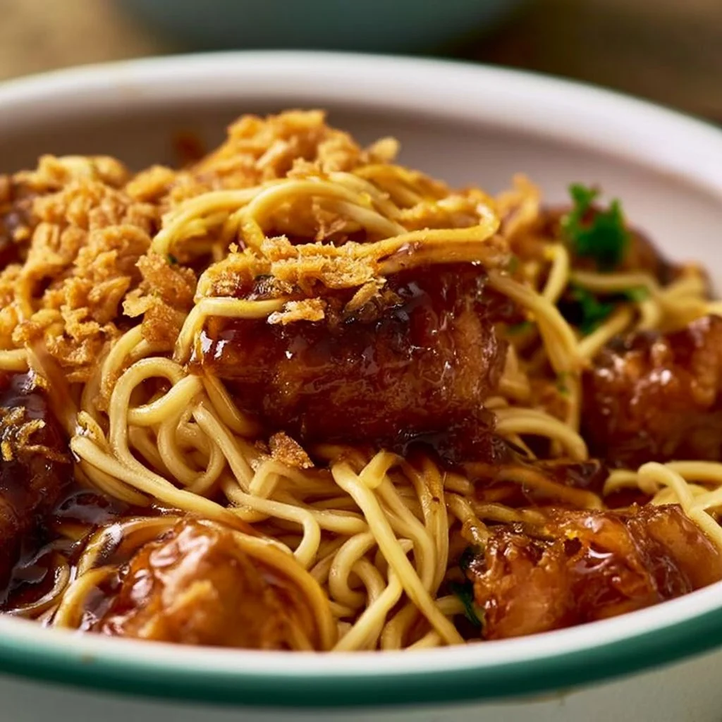 Honey Garlic Chicken with Noodles