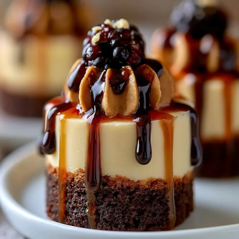 Indulgent brownie bottom mini cheesecakes with a rich chocolate base