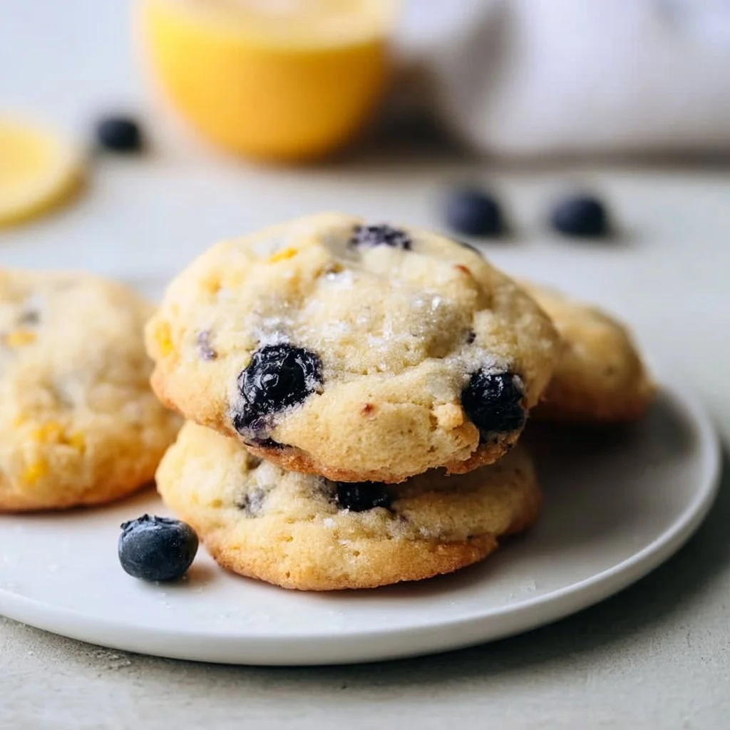 Delicious Lemon Blueberry Cookies with vibrant colors and fresh ingredients