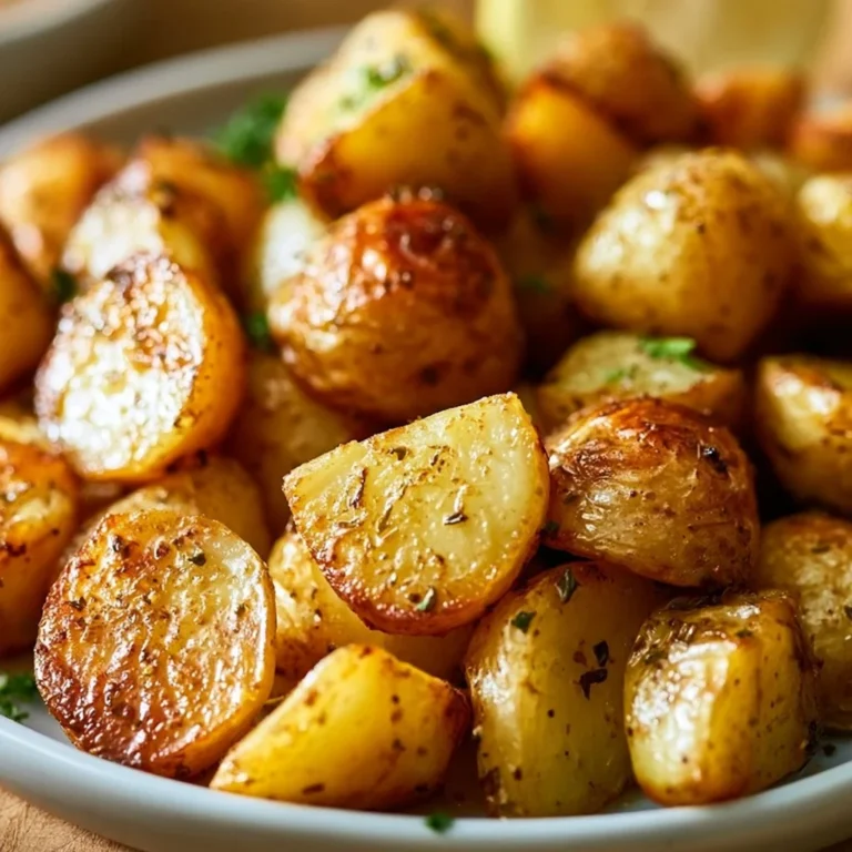 Lemon Roasted Potatoes seasoned with herbs and lemon zest