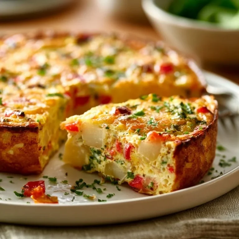 Delicious homemade Potato Crust Quiche served on a plate