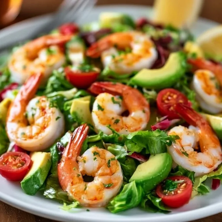 Delicious shrimp avocado salad with fresh ingredients and vibrant colors