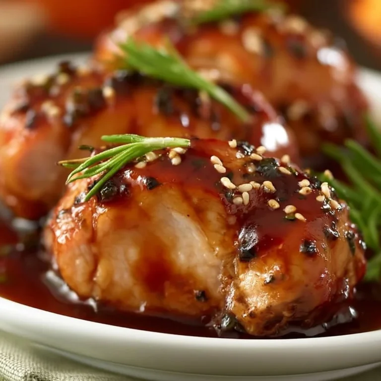 Deliciously cooked slow cooker pork tenderloin garnished with herbs.