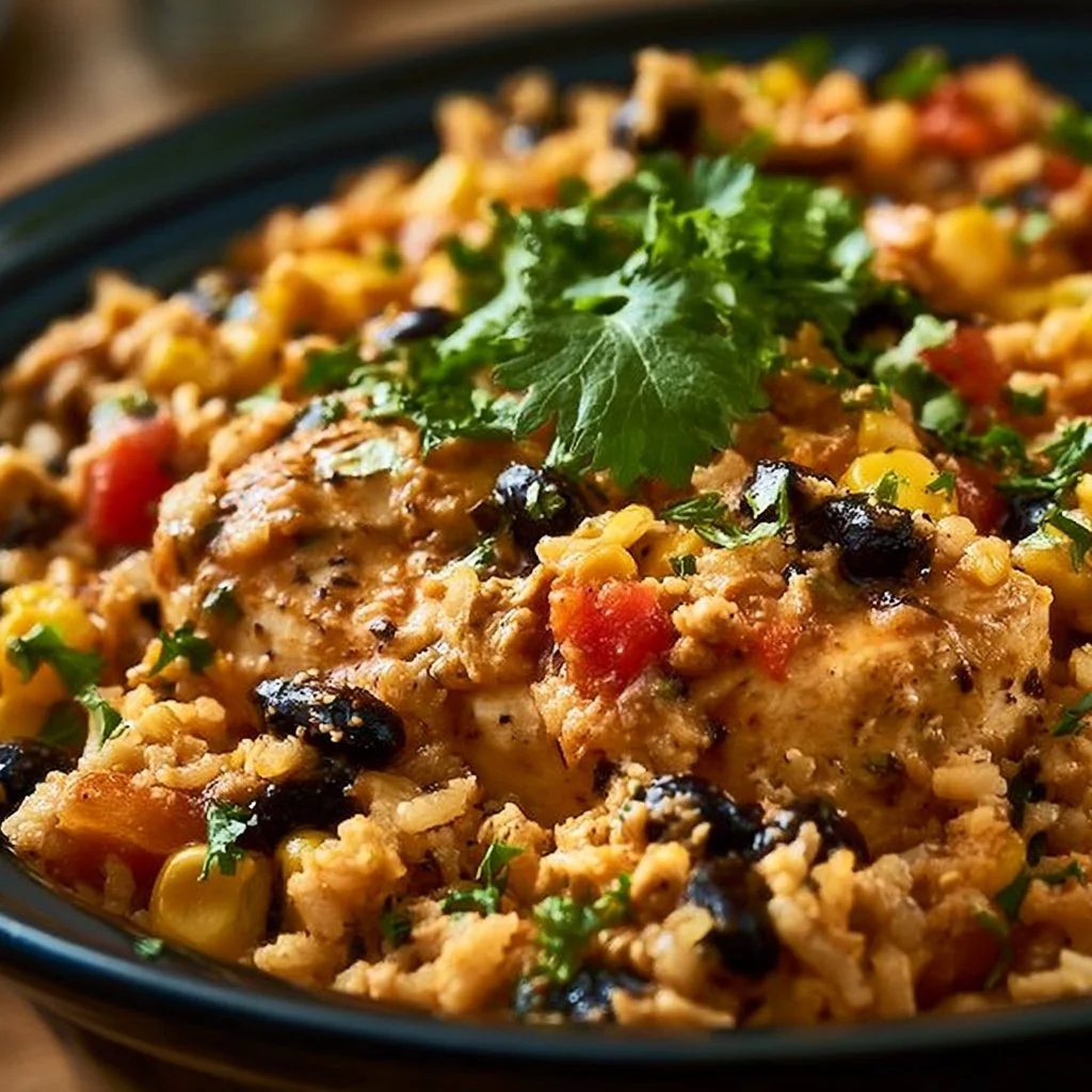 Southwest Crock Pot Chicken and Rice
