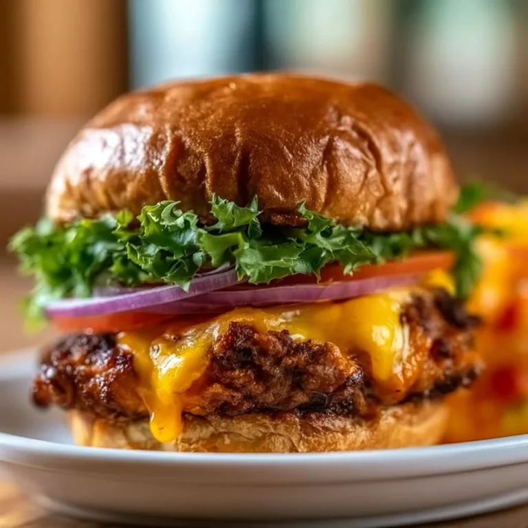 Delicious Spicy Nashville Smash Burger with toppings and spicy sauce