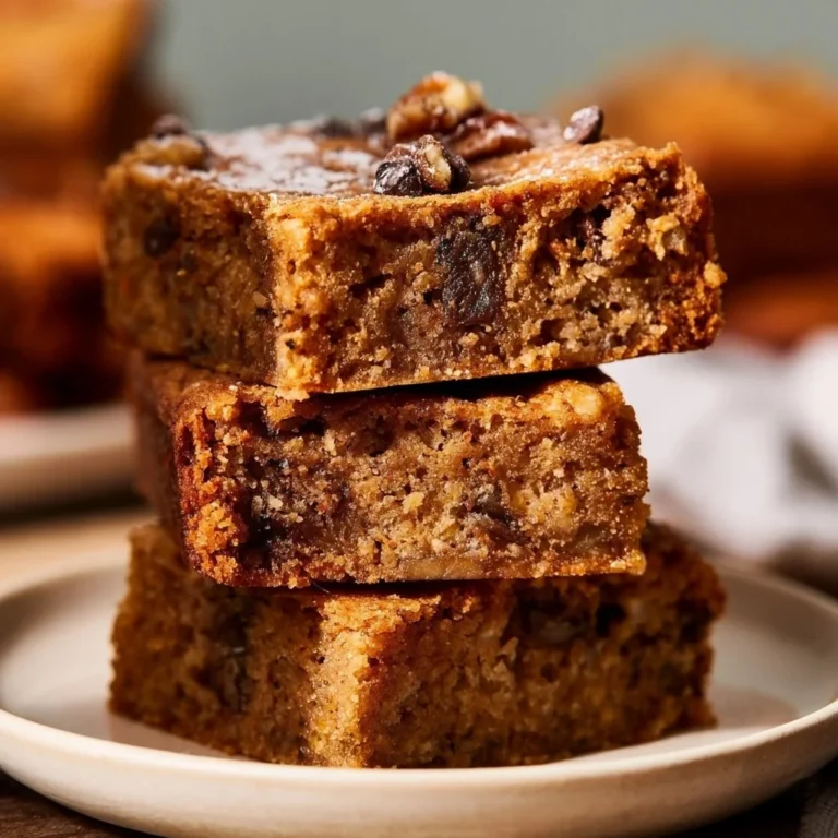 Healthy banana bread blondies showcasing moist texture and sweet banana flavor